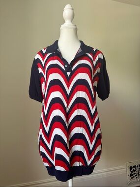 PAISLEY & GRAY Men's Eagle Wave Preppy Retro Slim Fit Polo Golf Shirt Large